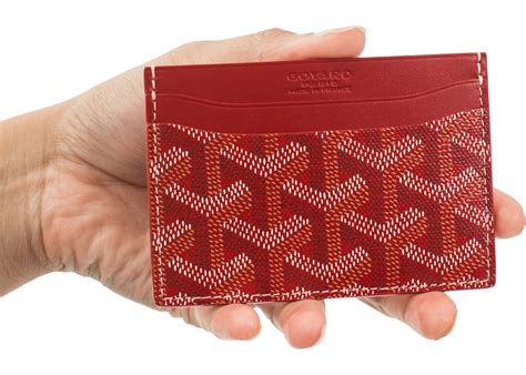 goyard saint sulpice card holder red